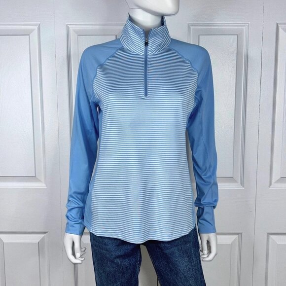 CUTTER & BUCK blue women's 1/4 zip sweater small NWOT!! - Picture 1 of 2
